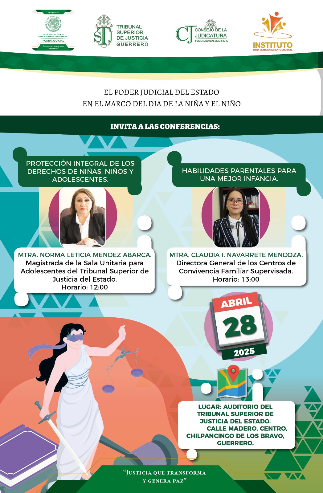 Flyer del curso PROTECCIÓN INTEGRAL DE LOS DERECHOS DE NIÑAS, NIÑOS Y ADOLESCENTES; Y HABILIDADES PARENTALES PARA UNA MEJOR INFANCIA