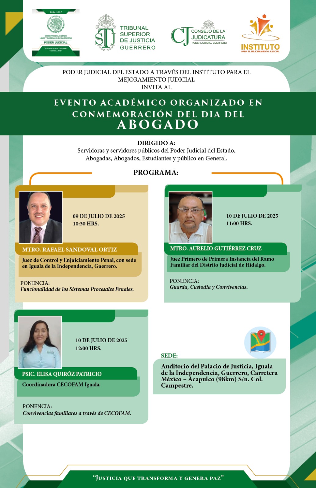 Flyer del curso EVENTO ACADÉMICO ORGANIZADO EN CONMEMORACIÓN DEL DÍA DEL ABOGADO