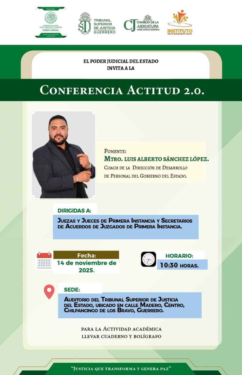Flyer del curso Conferencia Actitud 2.0 